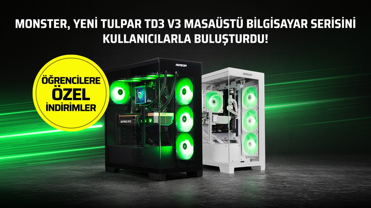Monster Tulpar TD3 V3 masaüstü bilgisayarı tanıttı