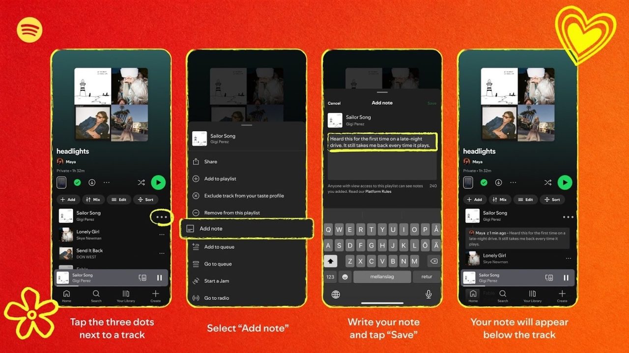 Spotify'da şarkılara kişisel notlar bırakabileceksiniz