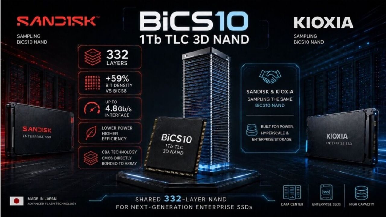 SanDisk, 512TB Sabit Disk Çipini Örneklemeye Başladı