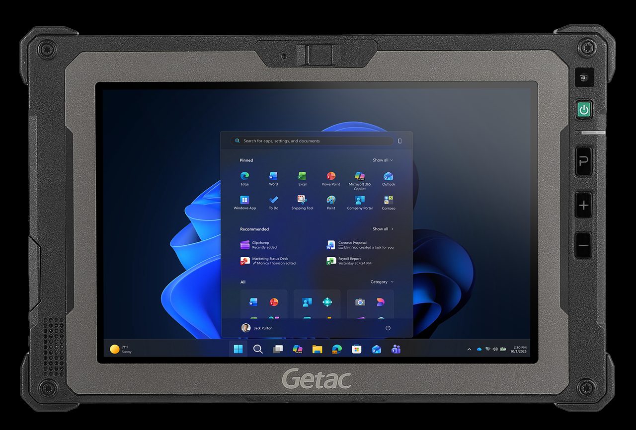 Getac'ın yeni 8 inçlik tabletleri Windows 11 ile saha çalışanlarını rahatlatacak